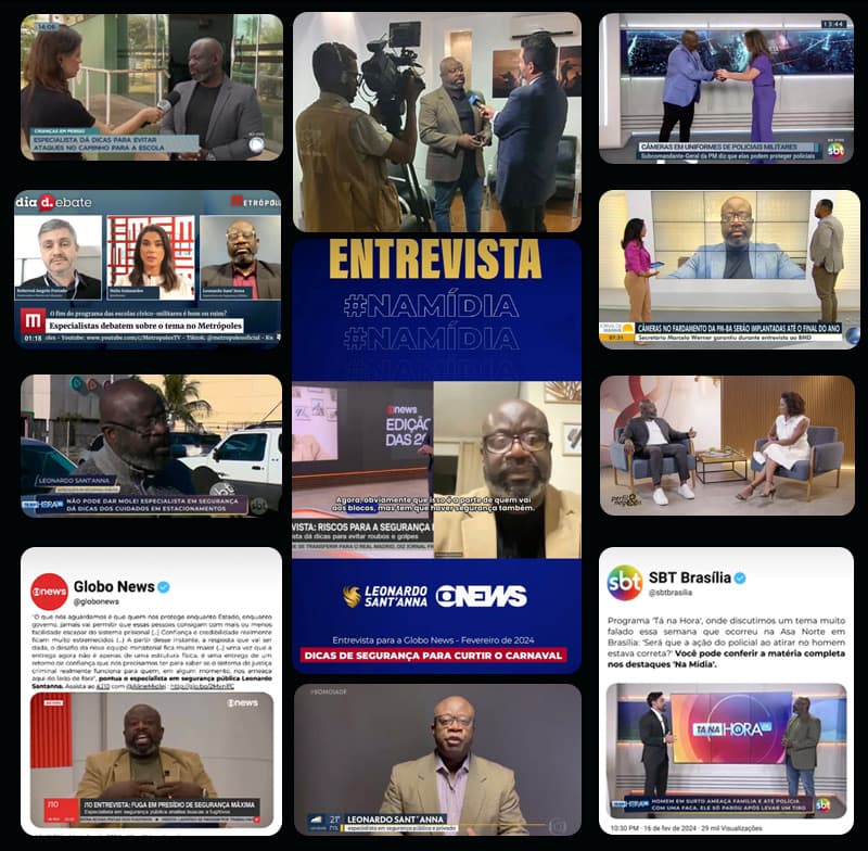 Aparições de Leonardo Sant'Anna na Globo News, SBT, Band e Metrópoles